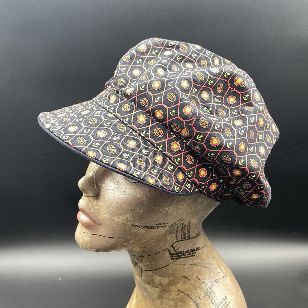 Tokyo Disney Resort Newsboy Cabbie Hat 58cm Japan Anchor Medallion Print Cap